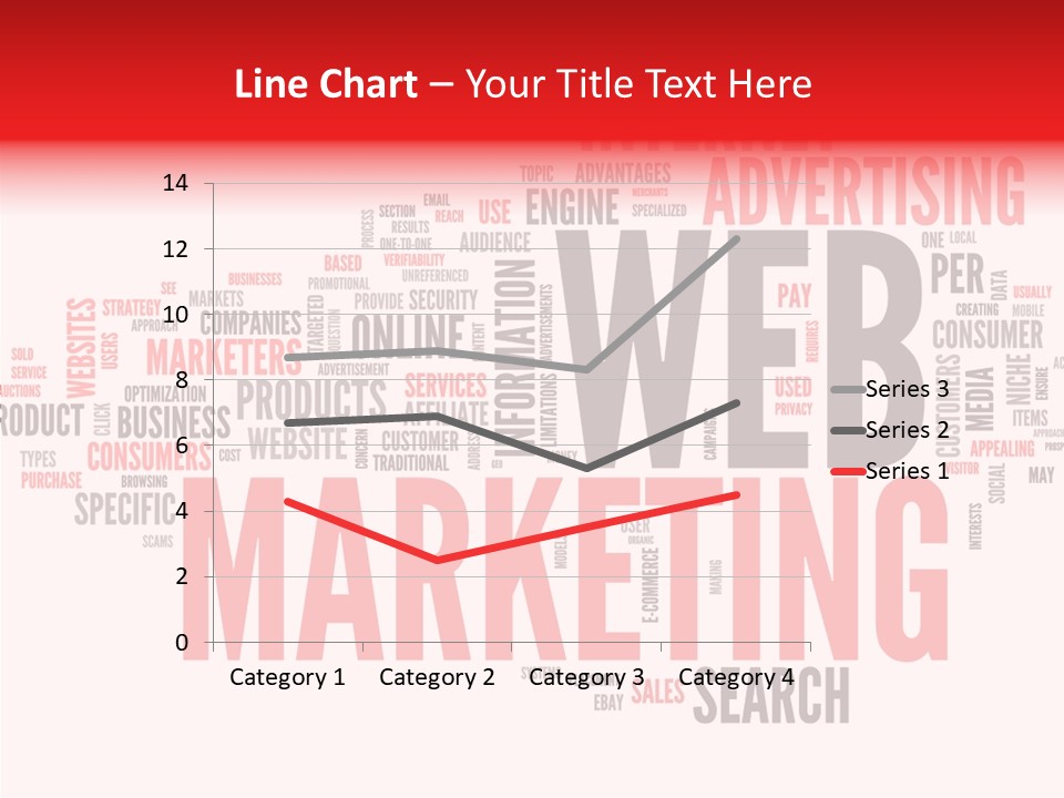 A Word Cloud With The Words Web Marketing On It PowerPoint Template