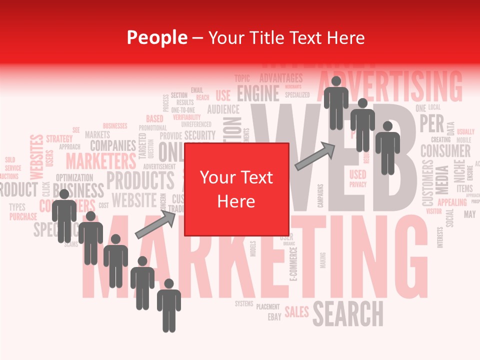 A Word Cloud With The Words Web Marketing On It PowerPoint Template