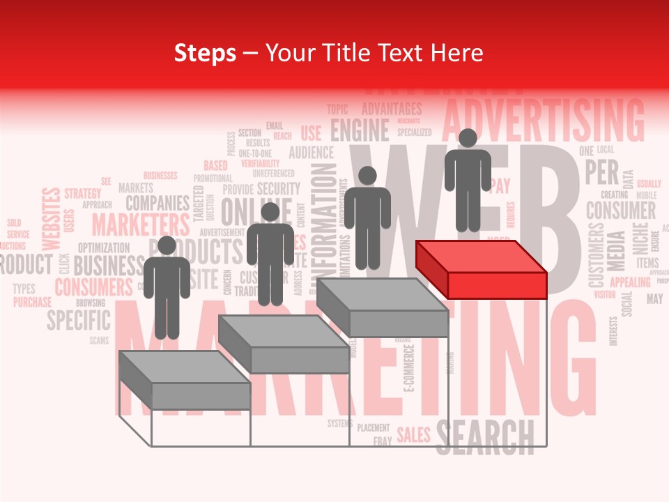 A Word Cloud With The Words Web Marketing On It PowerPoint Template