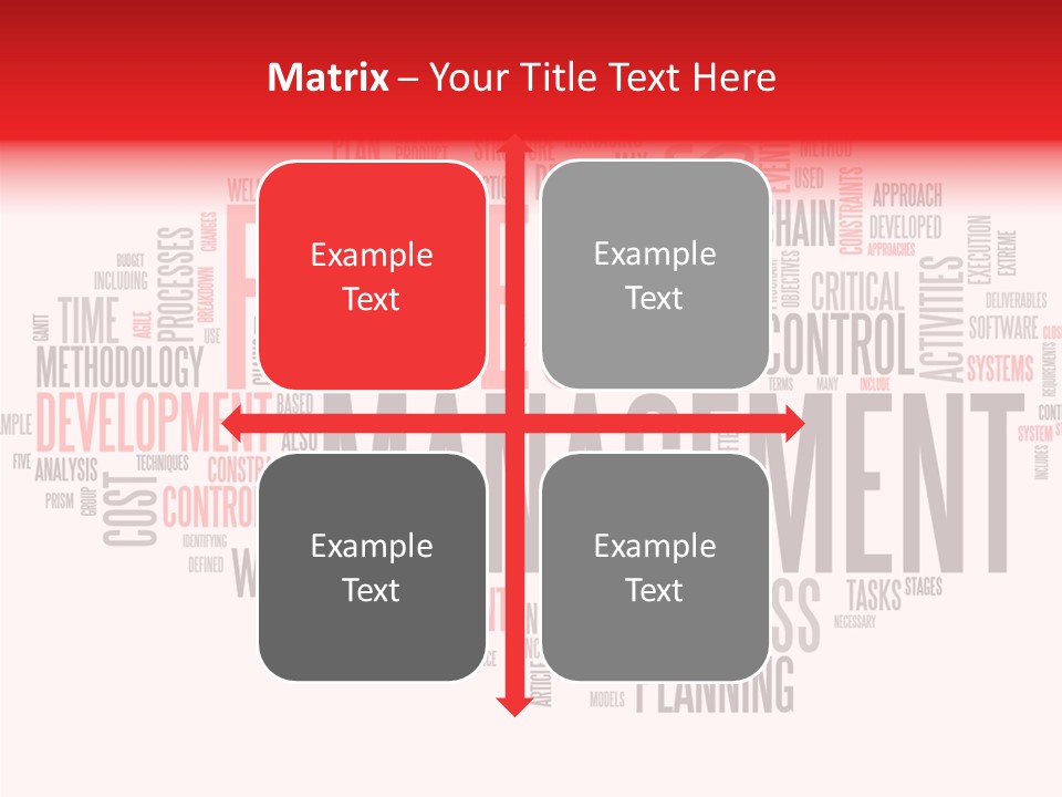 A Word Cloud With The Words Project Management Written In It PowerPoint Template
