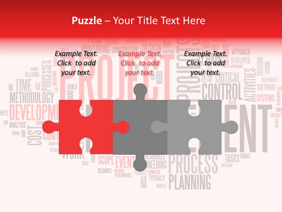 A Word Cloud With The Words Project Management Written In It PowerPoint Template