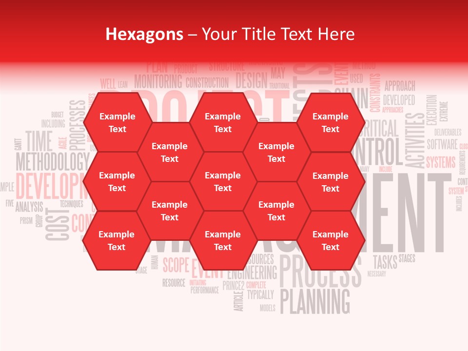 A Word Cloud With The Words Project Management Written In It PowerPoint Template
