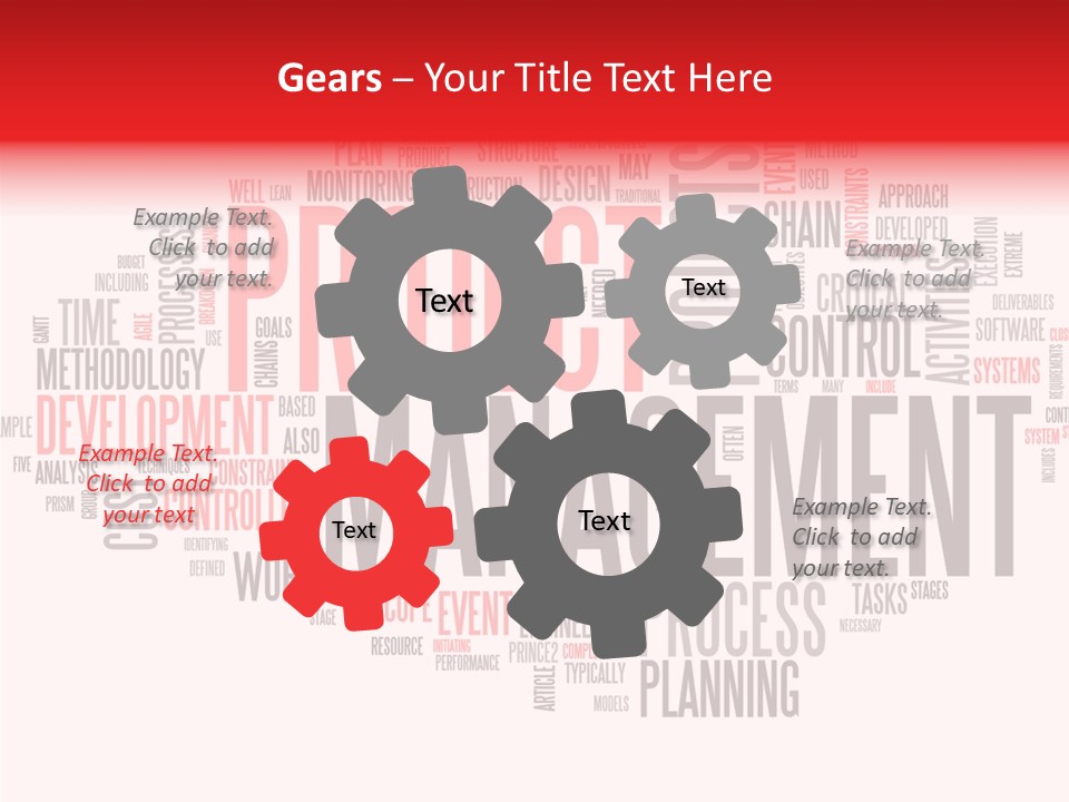 A Word Cloud With The Words Project Management Written In It PowerPoint Template