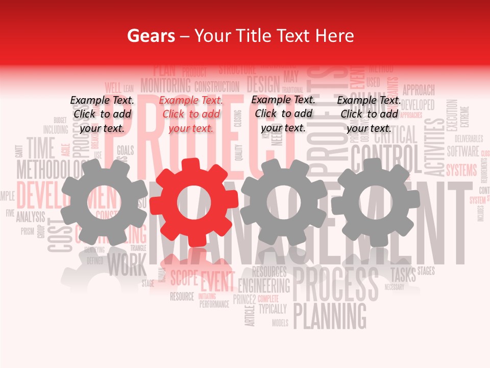A Word Cloud With The Words Project Management Written In It PowerPoint Template