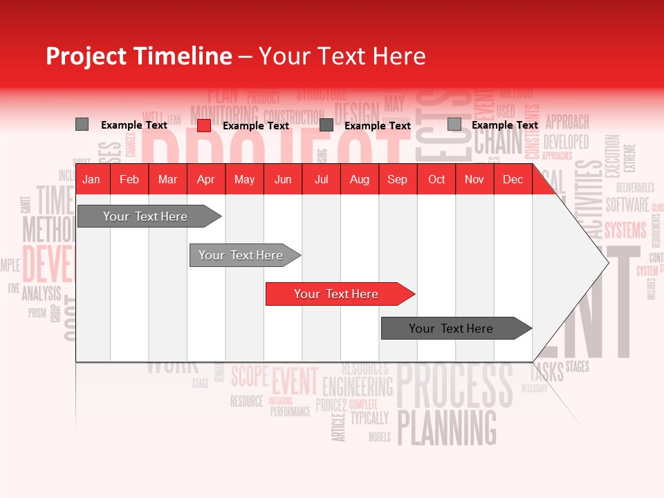 A Word Cloud With The Words Project Management Written In It PowerPoint Template