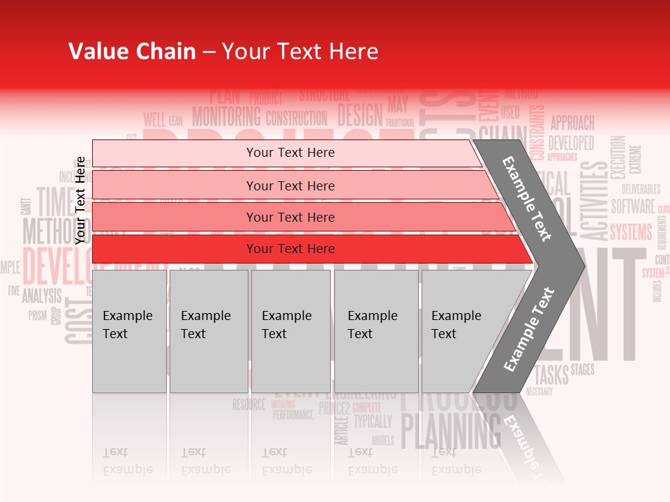 A Word Cloud With The Words Project Management Written In It PowerPoint Template