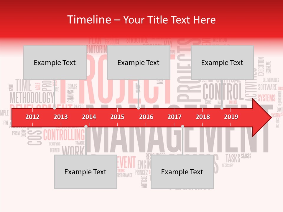A Word Cloud With The Words Project Management Written In It PowerPoint Template
