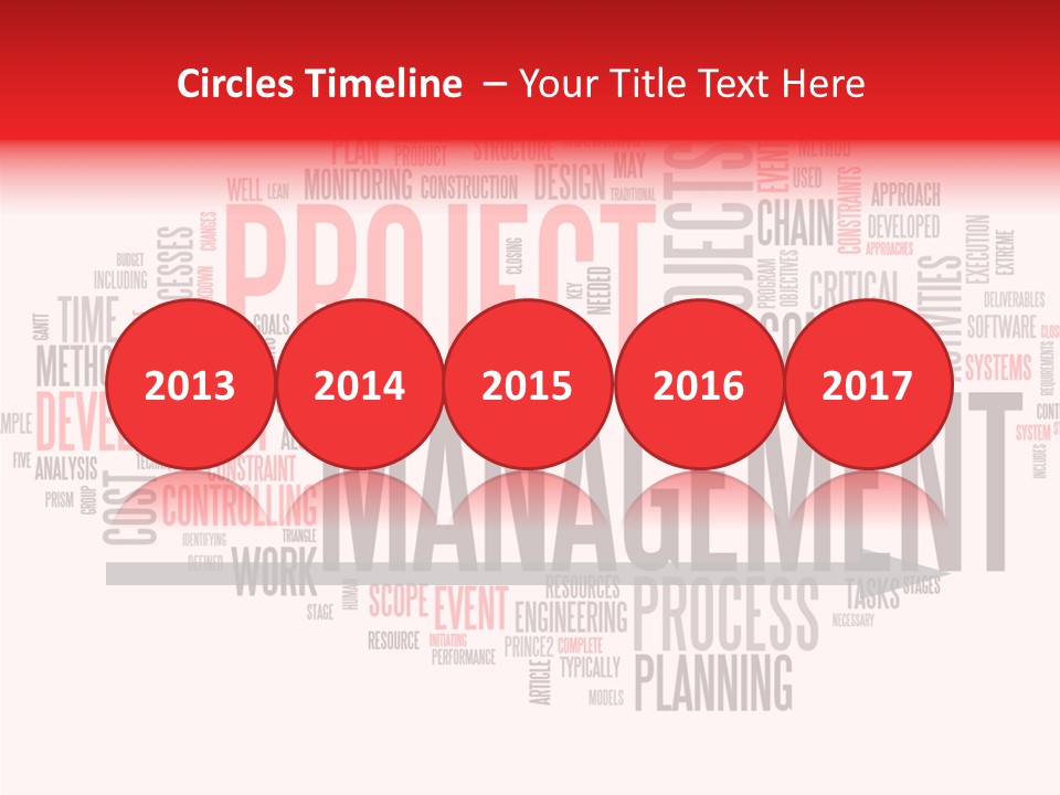 A Word Cloud With The Words Project Management Written In It PowerPoint Template