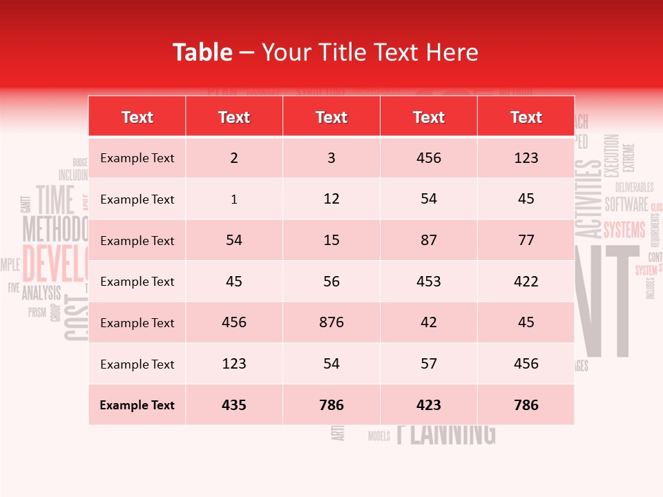 A Word Cloud With The Words Project Management Written In It PowerPoint Template
