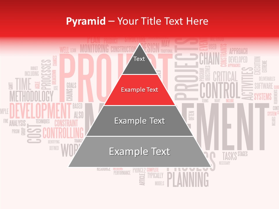 A Word Cloud With The Words Project Management Written In It PowerPoint Template