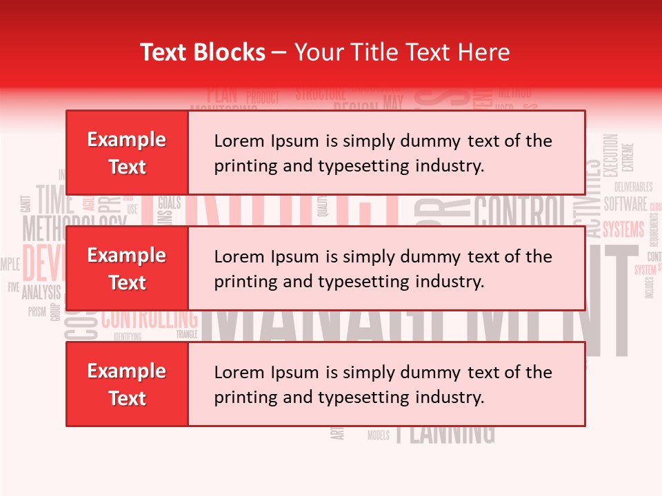 A Word Cloud With The Words Project Management Written In It PowerPoint Template