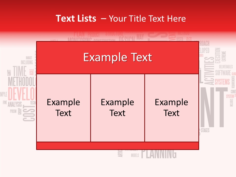 A Word Cloud With The Words Project Management Written In It PowerPoint Template