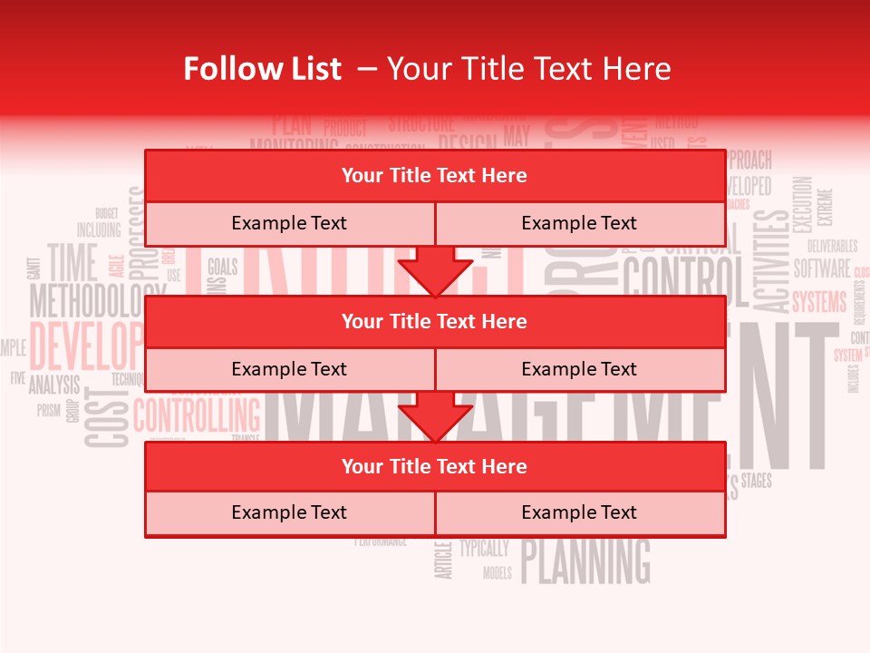 A Word Cloud With The Words Project Management Written In It PowerPoint Template