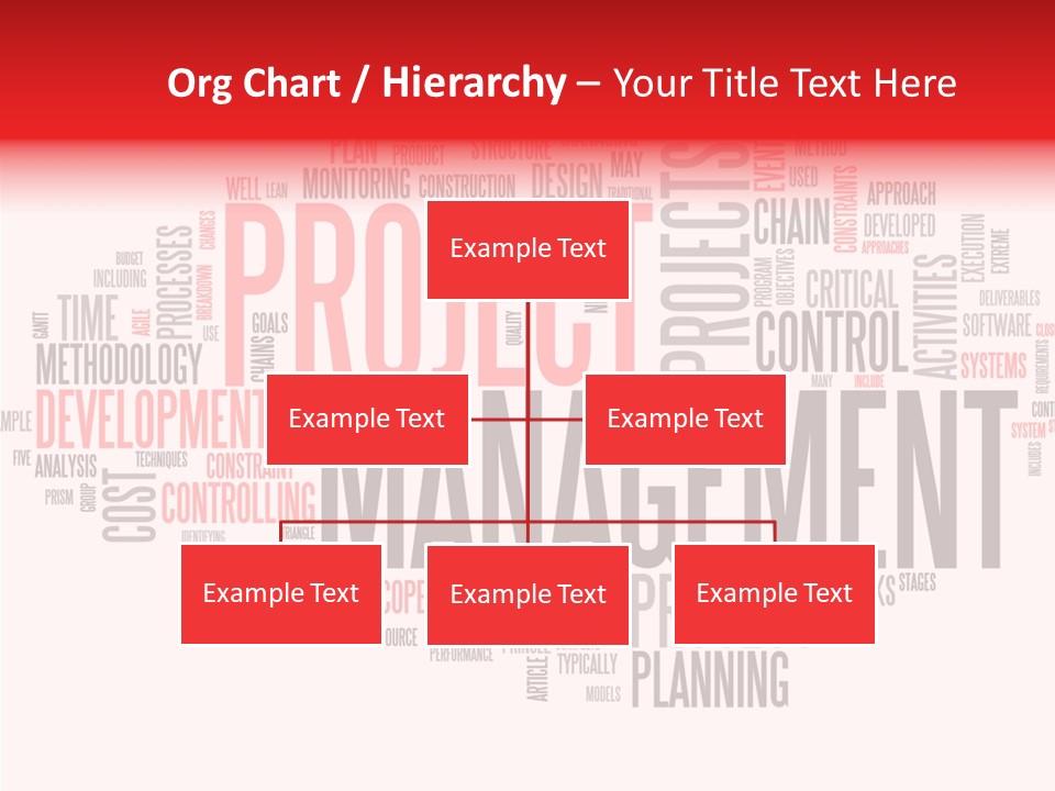 A Word Cloud With The Words Project Management Written In It PowerPoint Template