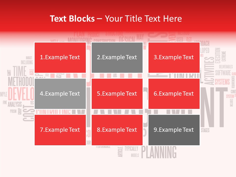 A Word Cloud With The Words Project Management Written In It PowerPoint Template