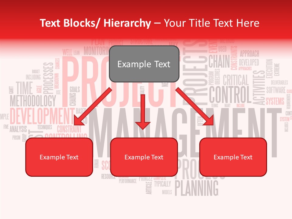 A Word Cloud With The Words Project Management Written In It PowerPoint Template