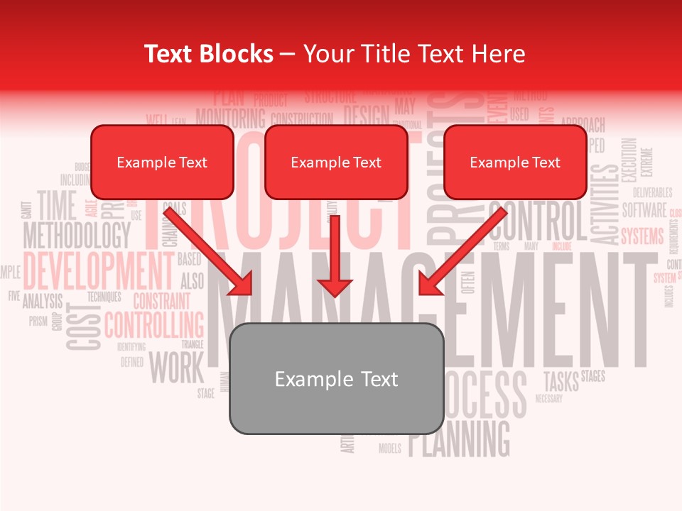A Word Cloud With The Words Project Management Written In It PowerPoint Template
