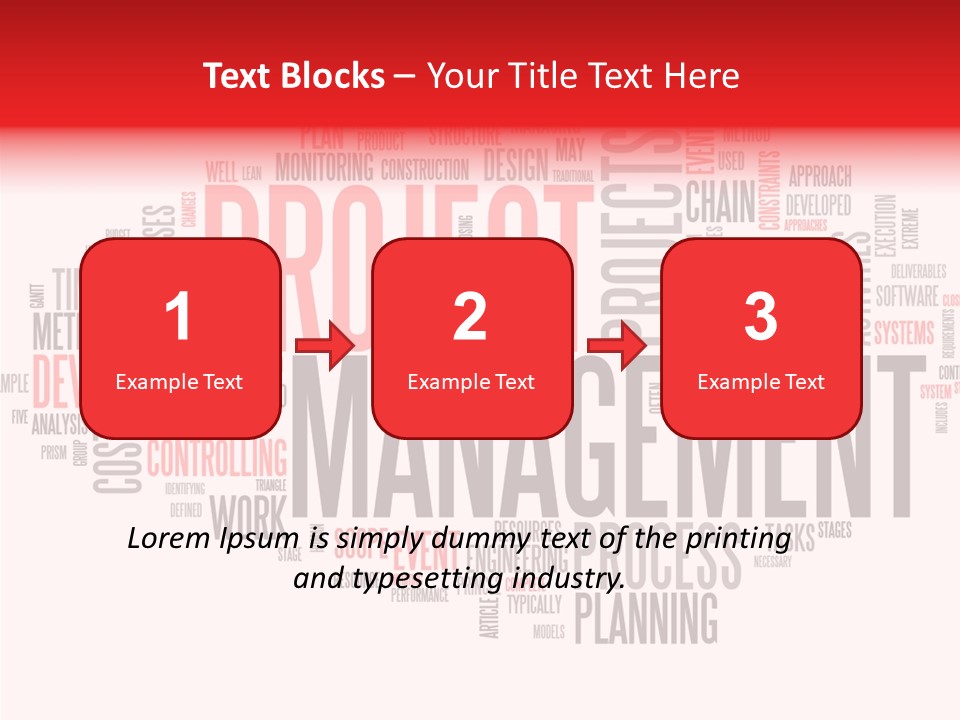 A Word Cloud With The Words Project Management Written In It PowerPoint Template