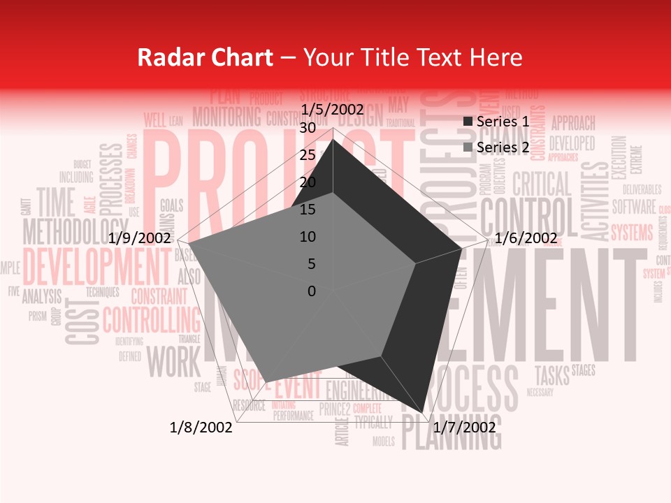 A Word Cloud With The Words Project Management Written In It PowerPoint Template