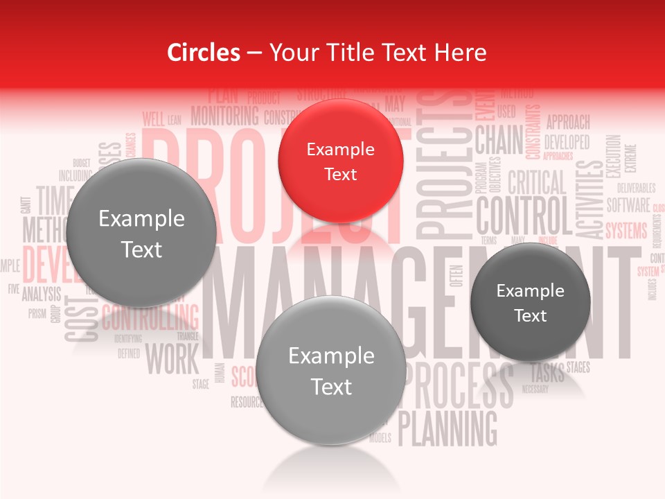 A Word Cloud With The Words Project Management Written In It PowerPoint Template