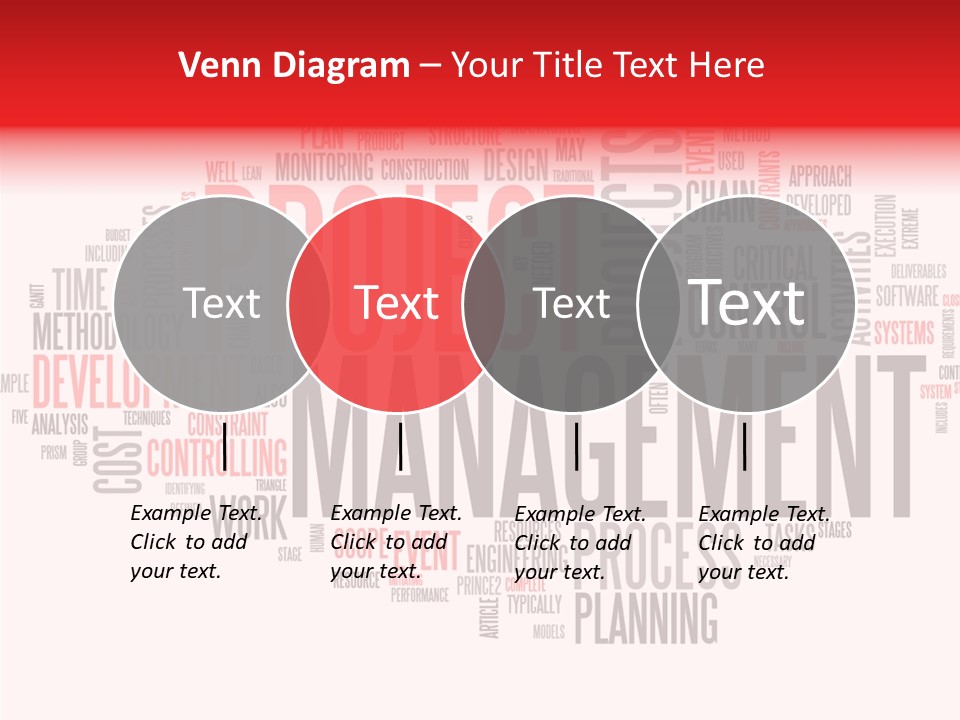 A Word Cloud With The Words Project Management Written In It PowerPoint Template