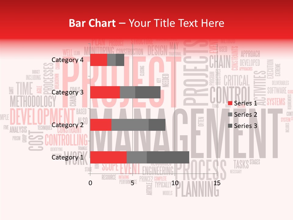 A Word Cloud With The Words Project Management Written In It PowerPoint Template