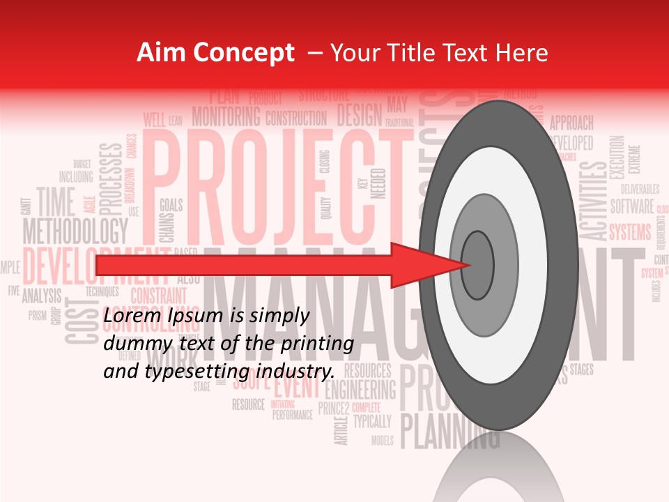A Word Cloud With The Words Project Management Written In It PowerPoint Template