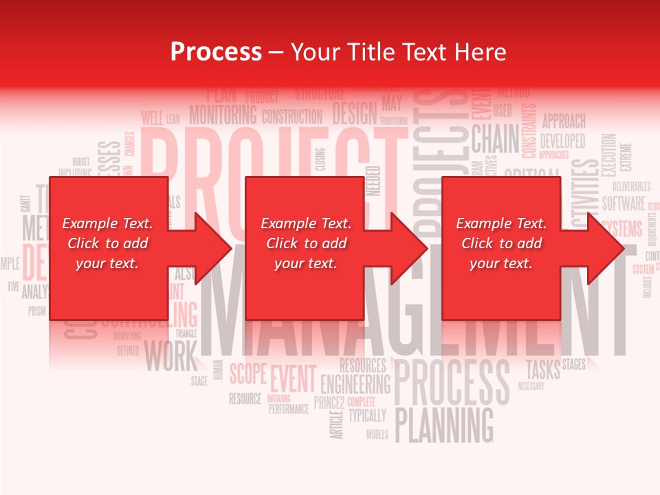 A Word Cloud With The Words Project Management Written In It PowerPoint Template