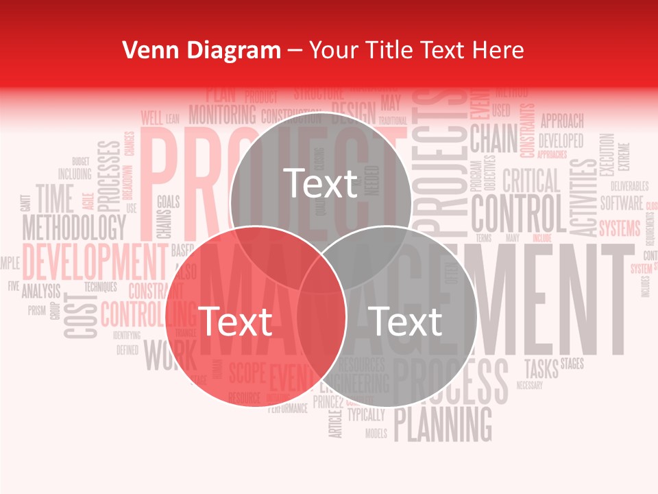 A Word Cloud With The Words Project Management Written In It PowerPoint Template