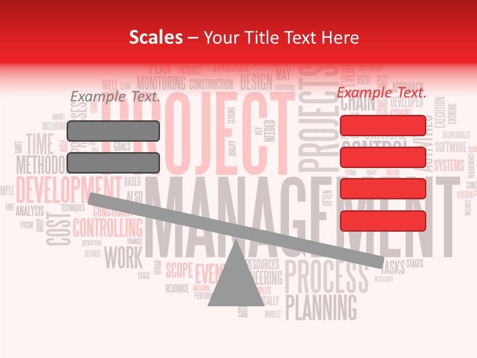 A Word Cloud With The Words Project Management Written In It PowerPoint Template