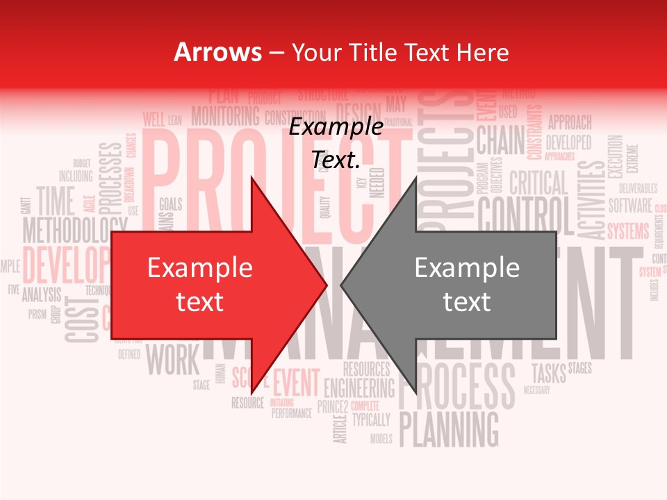 A Word Cloud With The Words Project Management Written In It PowerPoint Template