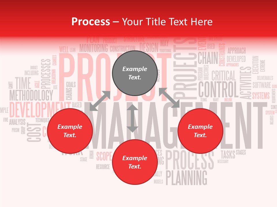 A Word Cloud With The Words Project Management Written In It PowerPoint Template