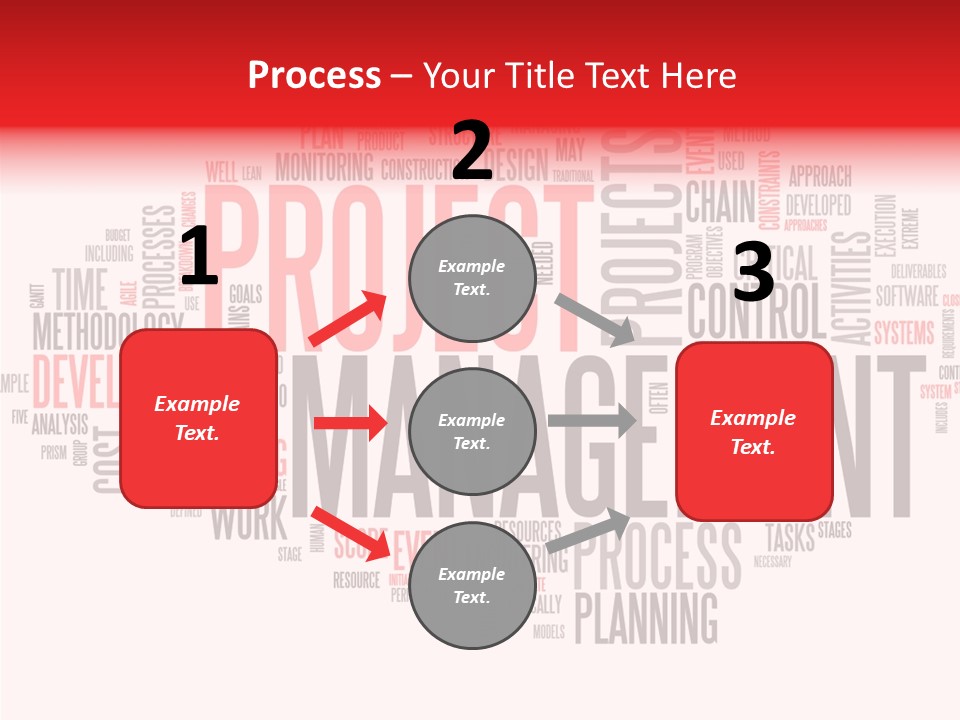 A Word Cloud With The Words Project Management Written In It PowerPoint Template