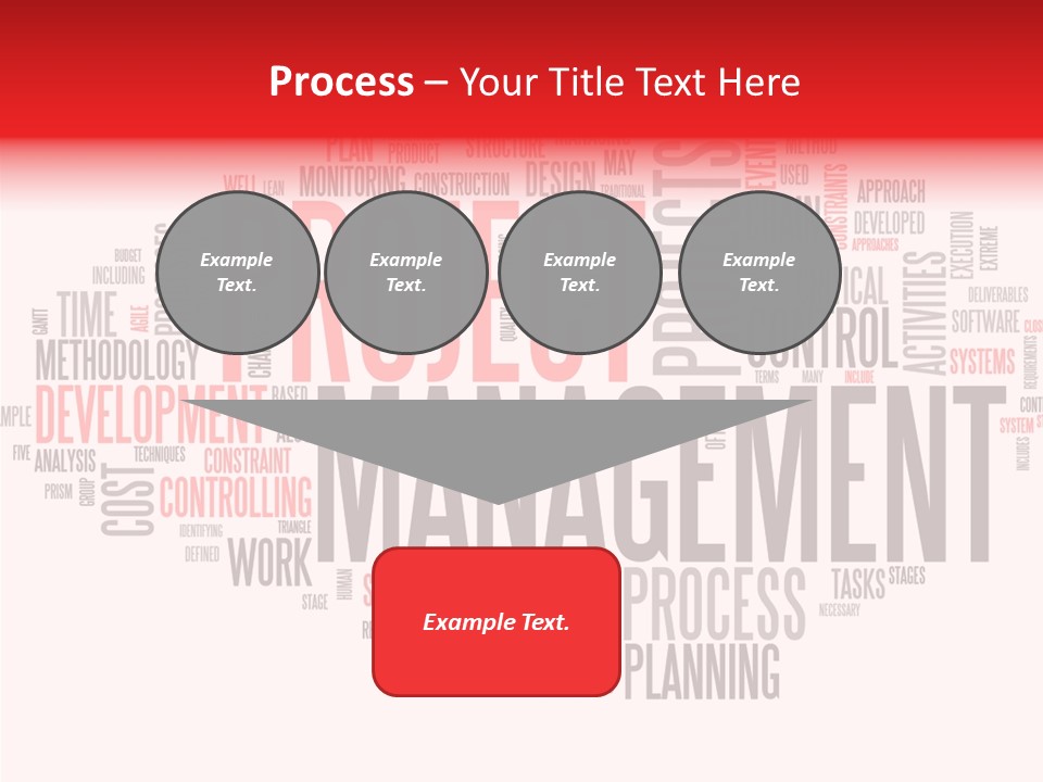 A Word Cloud With The Words Project Management Written In It PowerPoint Template