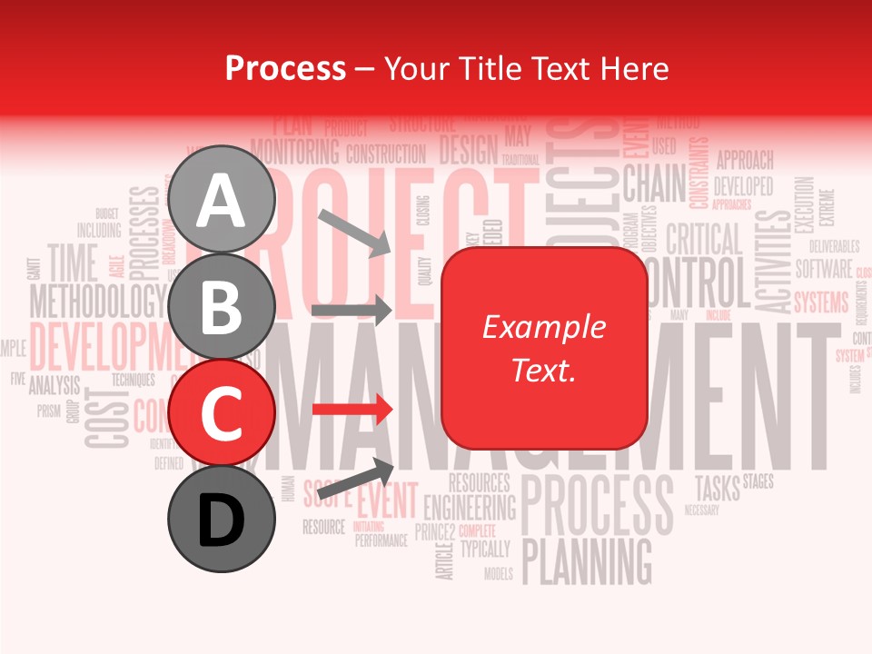 A Word Cloud With The Words Project Management Written In It PowerPoint Template