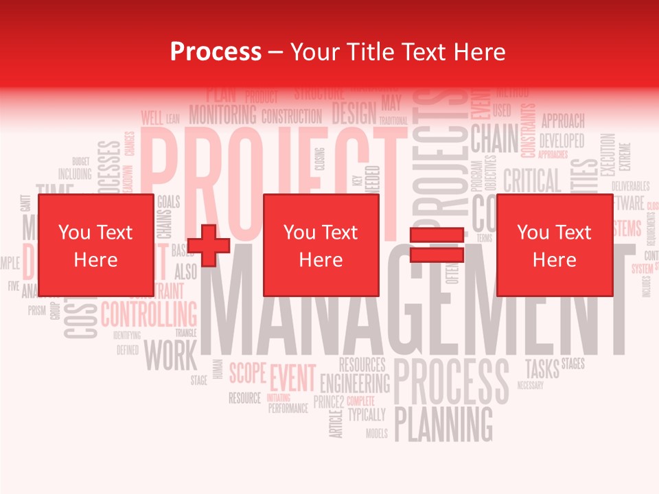 A Word Cloud With The Words Project Management Written In It PowerPoint Template