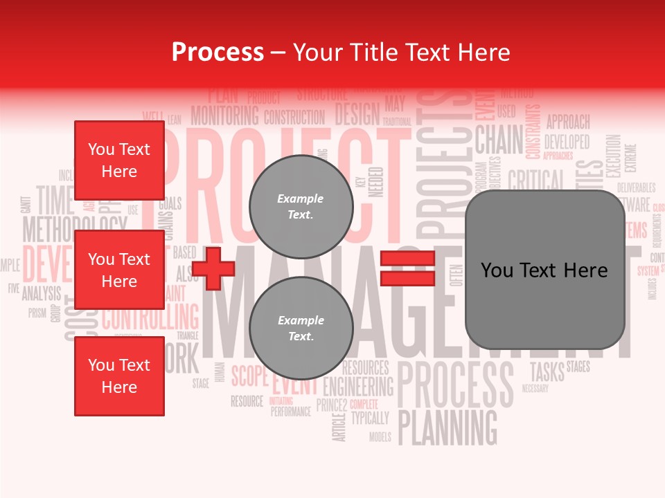 A Word Cloud With The Words Project Management Written In It PowerPoint Template