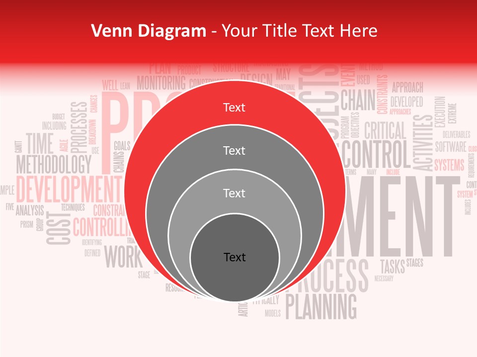 A Word Cloud With The Words Project Management Written In It PowerPoint Template