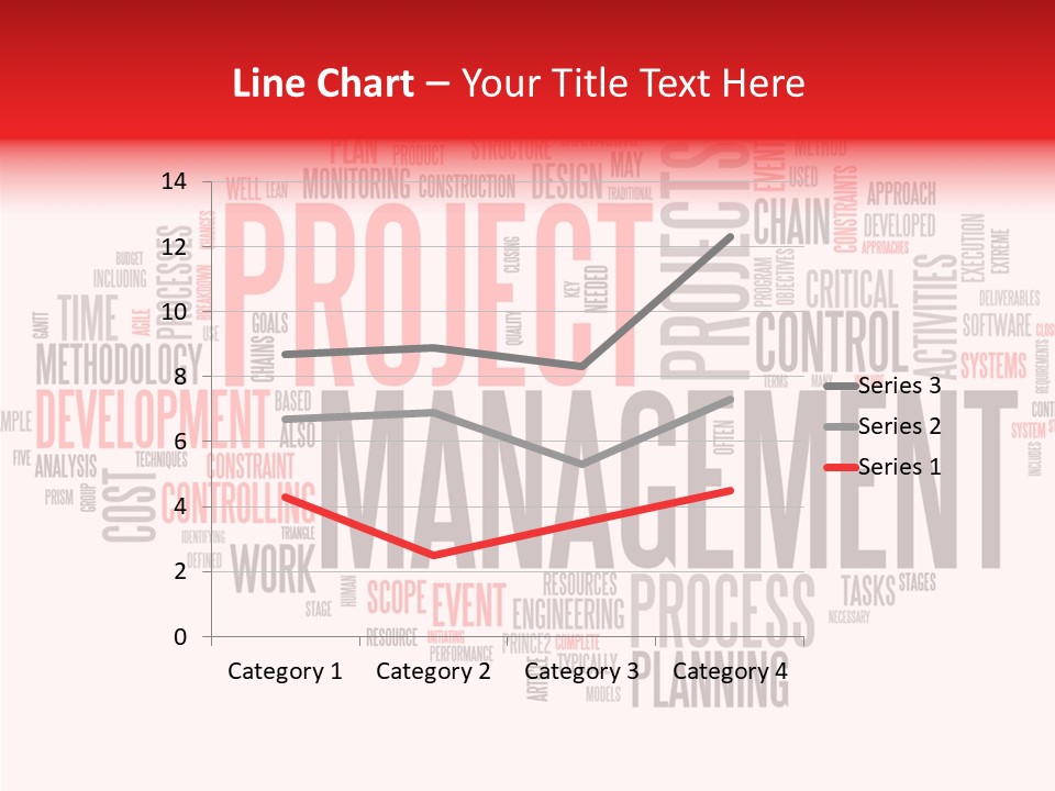 A Word Cloud With The Words Project Management Written In It PowerPoint Template