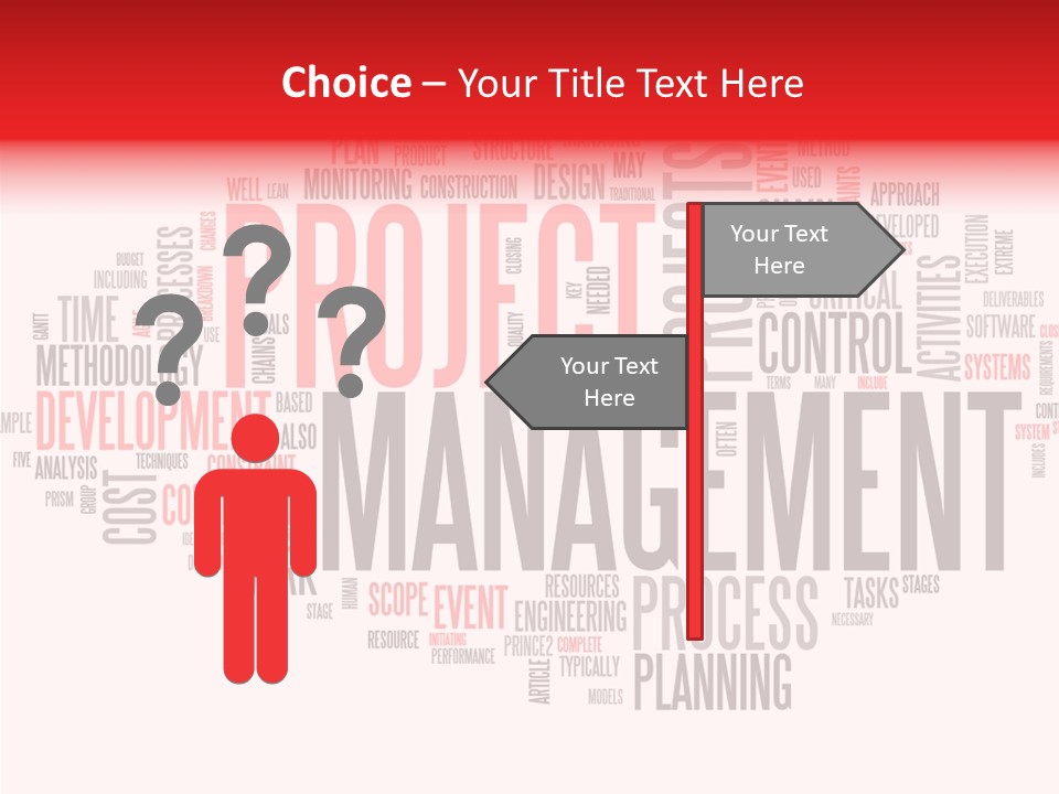 A Word Cloud With The Words Project Management Written In It PowerPoint Template