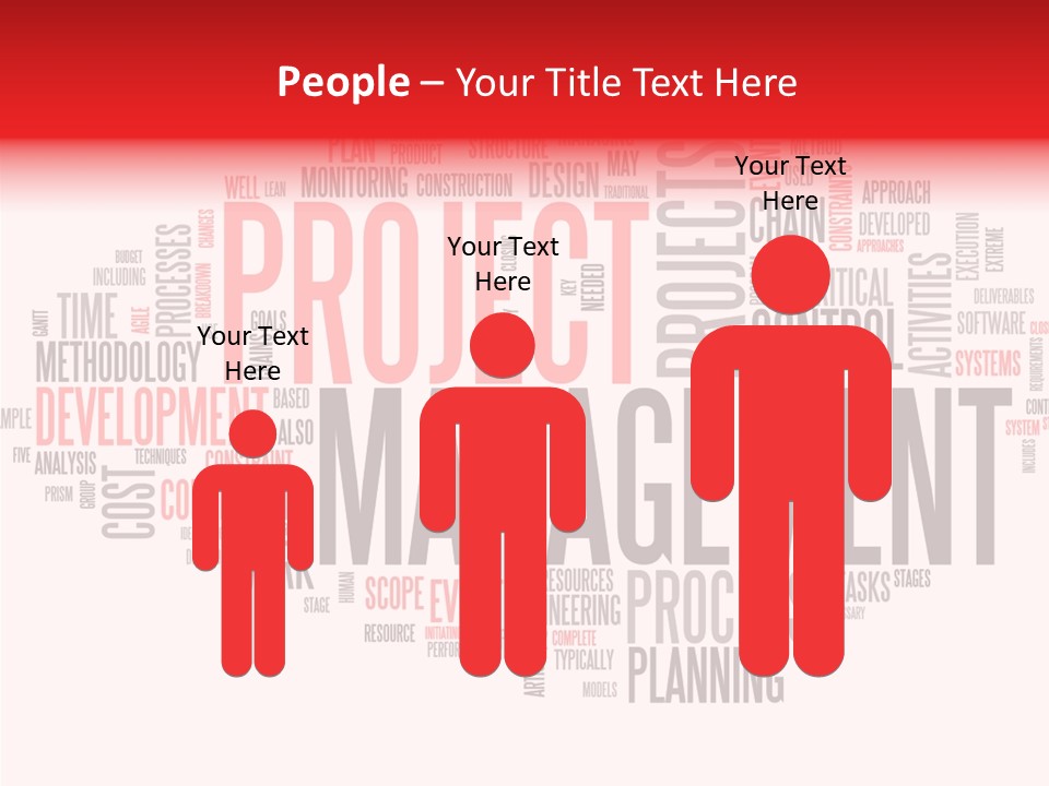 A Word Cloud With The Words Project Management Written In It PowerPoint Template