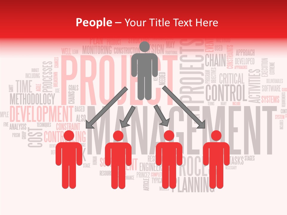 A Word Cloud With The Words Project Management Written In It PowerPoint Template