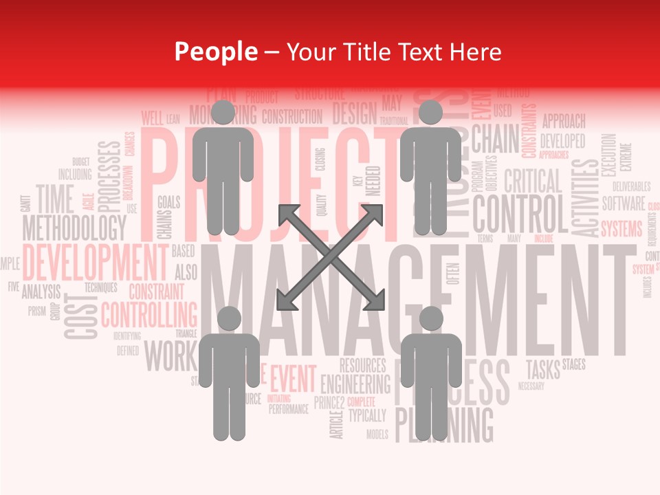 A Word Cloud With The Words Project Management Written In It PowerPoint Template