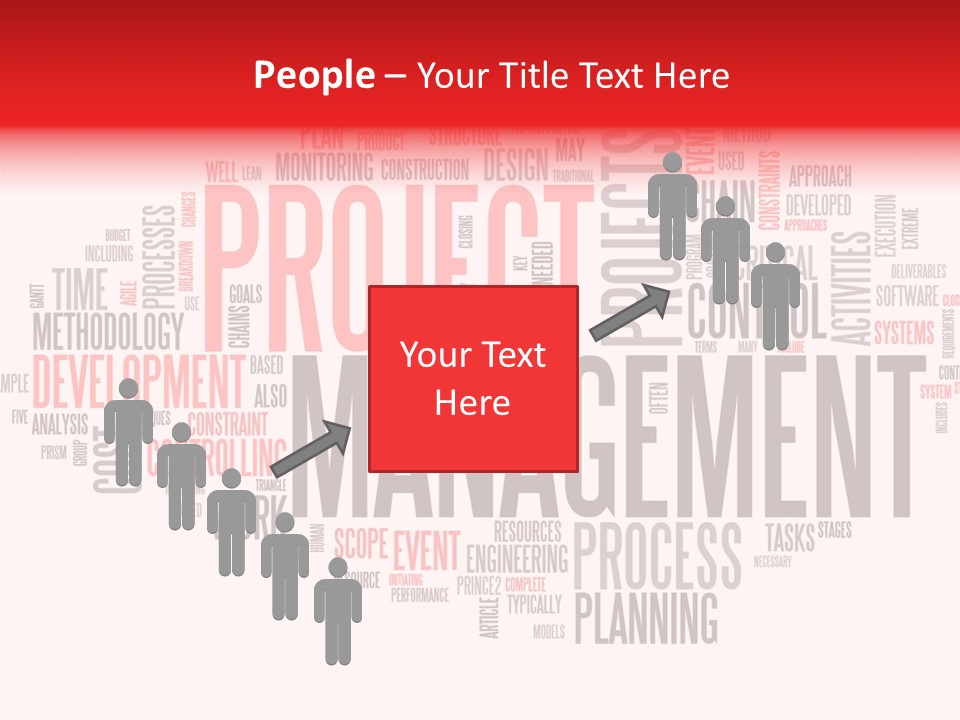 A Word Cloud With The Words Project Management Written In It PowerPoint Template
