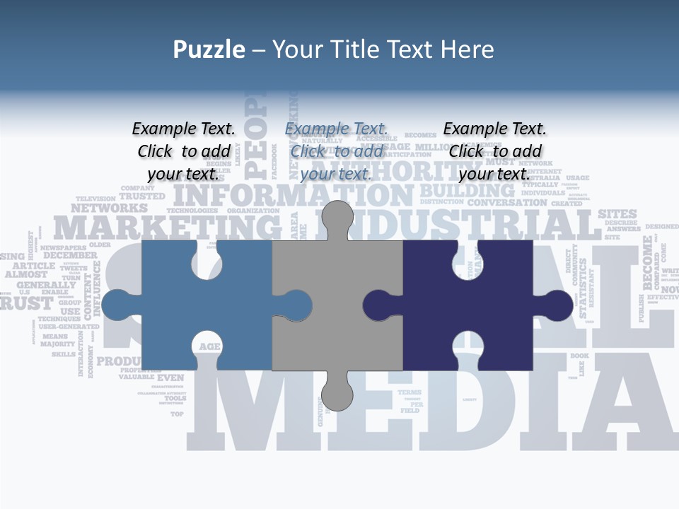 A Word Cloud With Social Media Related To It PowerPoint Template