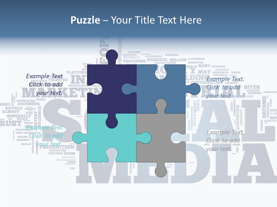 A Word Cloud With Social Media Related To It PowerPoint Template