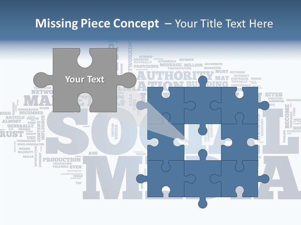 A Word Cloud With Social Media Related To It PowerPoint Template