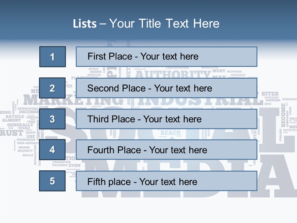 A Word Cloud With Social Media Related To It PowerPoint Template