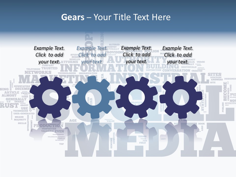 A Word Cloud With Social Media Related To It PowerPoint Template