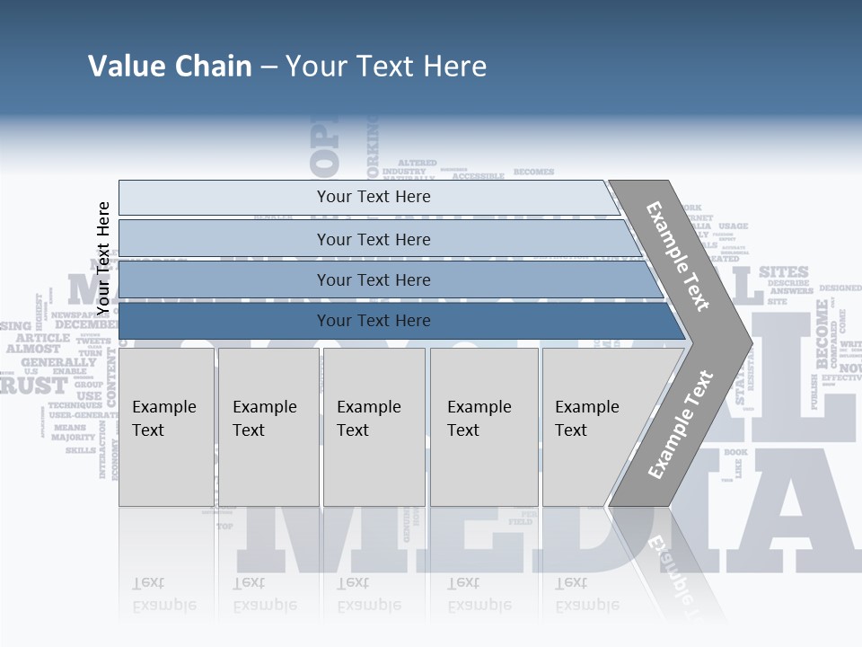 A Word Cloud With Social Media Related To It PowerPoint Template